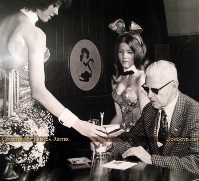 1972 - Brenda Reiter with Bunny Sammy (left) and 101-year old honorary member celebrating his birthday