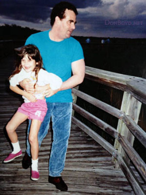 Late 1990's? - Katherine Sullivan horsing around with her dad Frank E. Sullivan Jr.