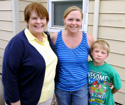 June 2014 - Karen C., Karen Dawn and Kyler on our last night in Colorado Springs