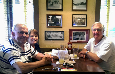 May 2014 - Don, Karen and Jim Criswell at the Franklin Chop House in Franklin, Tennessee