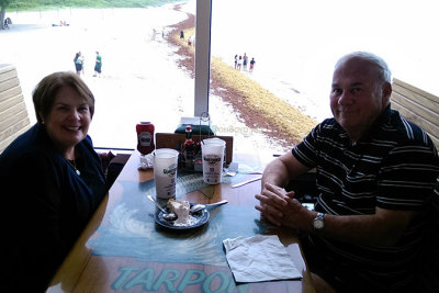 June 2014 - Karen and Don celebrating 32nd wedding anniversary at the Quarterdeck Restaurant on Dania Beach Pier