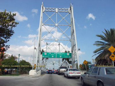 2011 - historic lift bridge northbound into Hialeah from Miami Springs