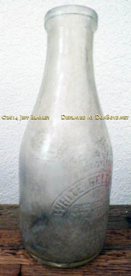 1950's - a milk bottle from Dr. John G. DuPuis' White Belt Dairy, Miami's first dairy farm