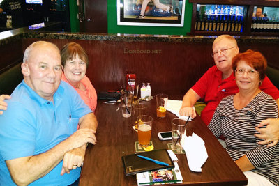 July 2014 - Don and Karen Boyd with Ray and Lynda Kyse at Duffy's Sports Grill