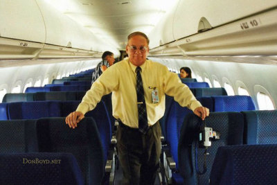 1999 - Don Boyd inside the first Boeing 717 (AirTran) to ever arrive at Miami International Airport while on a proving flight