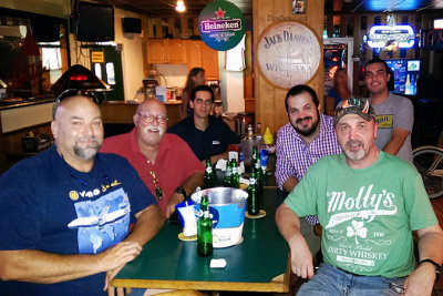 July 2014 - Vic Lopez, Eddy Gual, Steven Marquez, Daniel Morales, Kev Cook and Luimer Cordero at Bryson's Irish Pub