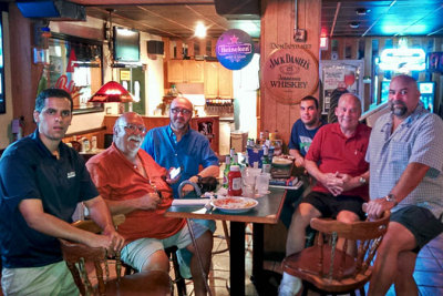 October 2014 - Steven Marquez, Eddy Gual, Kev Cook, Luimer Cordero, Don Boyd and Vic Lopez at Bryson's Irish Pub