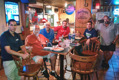 October 2014 - Steven Marquez, Eddy Gual, Kev Cook, Daniel Morales, Luimer Cordero and Vic Lopez at Bryson's Irish Pub