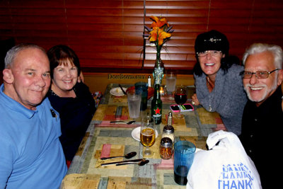October 2014 - Don and Karen Boyd with Amy and Jake Louden at Lucio's in Franklin, North Carolina