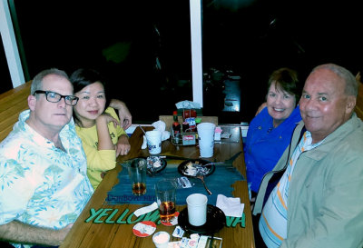 December 2014 - Bill and Vivian Hough with Karen and Don Boyd at the Quarterdeck Restaurant on the Dania Beach Pier