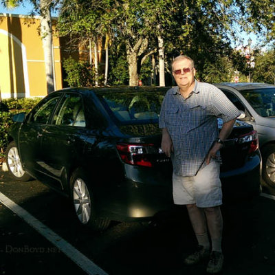 November 2014 - Ray Kyse and his new Toyota Camry at Duffy's Sports Grill after lunch, beers and great conversations