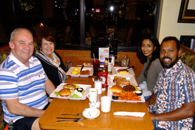 January 2015 - Don and Karen Boyd with Ramanie and Suresh Atapattu at the Flashback Diner in Davie