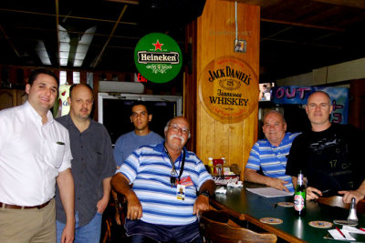 January 2015 - Marc Hookerman, Dave Hartman, Steven Marquez, Eddy Gual, Don Boyd and Joe Pries at Bryson's Irish Pub