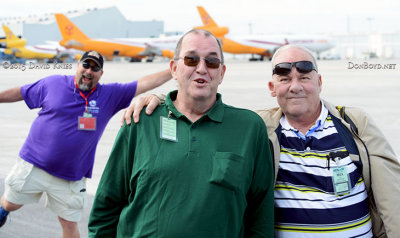 January 2015 - Vic Pee Wee Lopez photobombing photo of old Joel Harris and Don Boyd at Miami International Airport