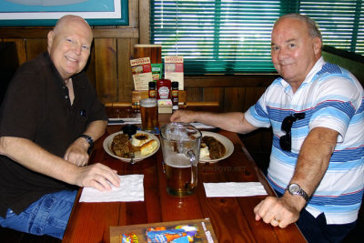 March 2015 - Ray Kyse and Don Boyd having lunch and beers at Miller's Pines Ale House