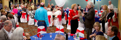 Classmates at the Hialeah High Class of 1965 50-Year Reunion at the Citation Room at Hialeah Park