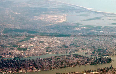 2015 - aerial photo of lower Manhattan with JFK International Airport in the background