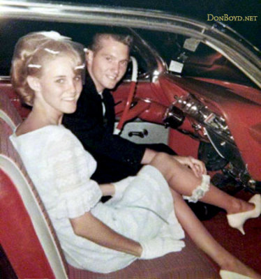 1966 - Janet Andrews Moye and Kenny Moye departing on their honeymoon