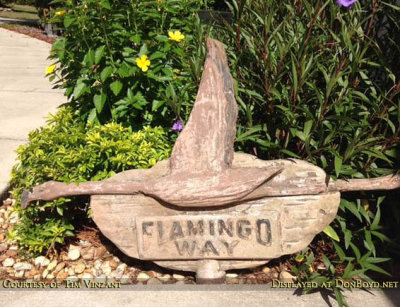 2015 - old Flamingo Way road sign 