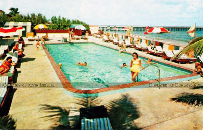 1965 - the saltwater pool at the Atlantique Resort Motel just south of the Newport Pier on Sunny Isles