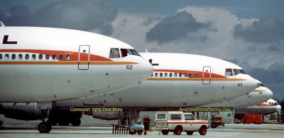 June 1979 - National Airlines McDonnell-Douglas DC-10's N62NA, N63NA, N66NA and N83NA aviation airline photo