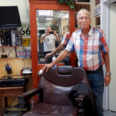 December 2015 - Don Boyd after his last haircut by Dave Hintz who retired 9 days later