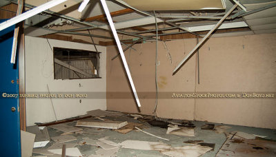 June 2007 - interior office space on the first level of the former Naval Reserve Air Base hangar before MDAD demolished it