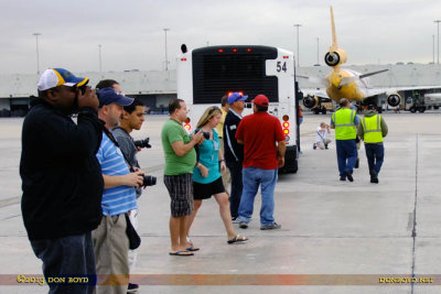 January 2013 - aviation photographers on the ramp at Cargo City at Miami International Airport