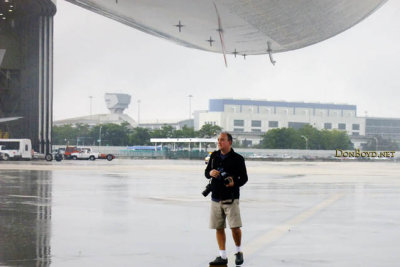 MIA Airfield Tour - Canadian photographer Steven DeLisser shooting from under the tail of AA B777-323(ER) N730AN