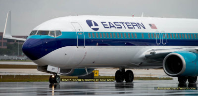 MIA Airfield Tour - new Eastern Airlines B737-8CX N277EA taxiing to the terminal after landing on runway 27