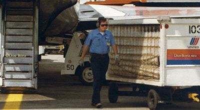 1980's - Barry Erdvig working the ramp at United Airlines at Miami International