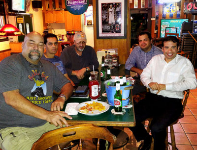 January 2016 - Vic Lopez, Steven Marquez, Kev Cook, Daniel Morales and Keith Sonderling at Bryson's Irish Pub