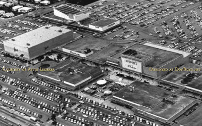 1965 - closeup crop of aerial view of 163rd Street Shopping Center