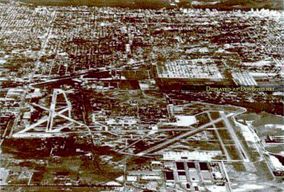 1945 to 1947 - aerial photo of 36th Street Airport (left) and the Army Air Corps Airfield (right) that were combined to form MIA