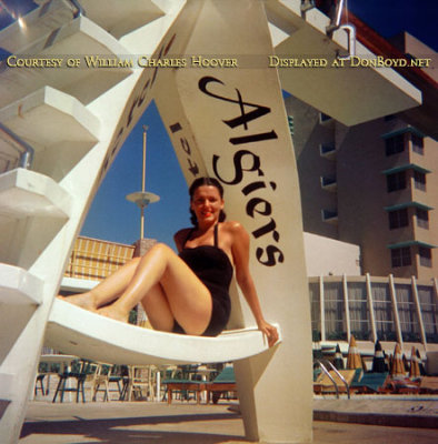 1956 - Ruth E. Hoover of Columbus, Ohio at the Algiers Hotel on Miami Beach