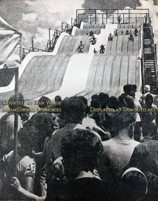 1960's - 3-story super slide on Palm Springs Mile between Richard's Department Store and the Supex X Drug Store/Publix building