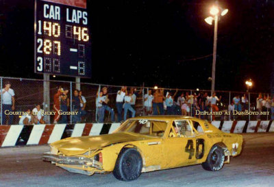 1985 or 1986 - Ricky Gosney winning a 50-lapper that night at Hialeah Speedway