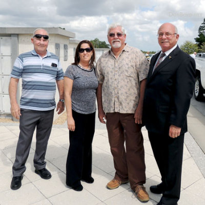 March 2016 - Don Boyd with Linda and Rick Sullivan and Eric Olson at Ray Kyse's military funeral in Lake Worth