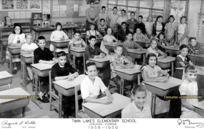 1959 - Mr. Pasquale L. Bello's 6th grade class at Twin Lakes Elementary in Hialeah (names below, scroll down)