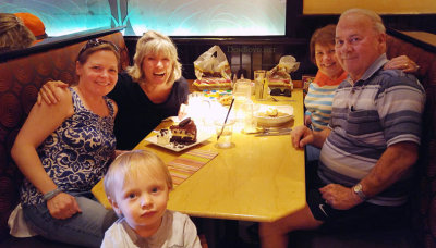 May 2016 - Karen, Keagan, Brenda Reiter, Karen and Don Boyd at the Cheesecake Factory 