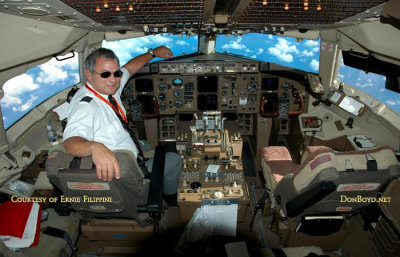 November 2004 - Captain Ernie Filippini over the Caribbean enroute to San Juan on B767-281(BDSF) N797AX at 37,000 feet