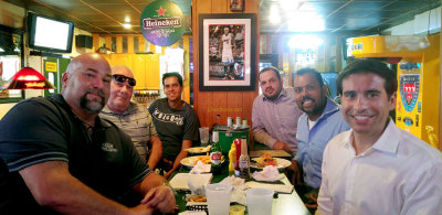 June 2016 - Vic Lopez, Don Boyd, Steven Marquez, Daniel Morales, Suresh Atapattu and Keith Sonderling at Bryson's Irish Pub