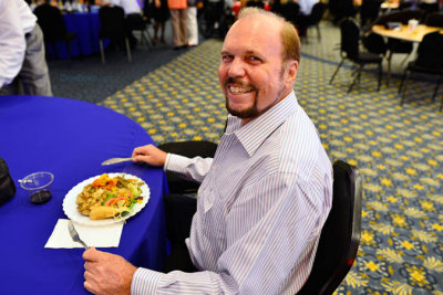 HHS-66 50-Year Reunion and Reunion of the 60's: Ed Peabody at the cool folks table at the Saturday night dinner/dance