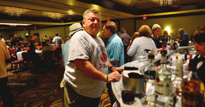 HHS-66 50-Year Reunion and Reunion of the 60's:  Vincent Pizza Mancusi (HHS-65) at the Open Bar in the Grand Slam Ballroom