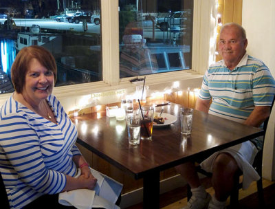 August 2016 - Karen and Don Boyd at the Waterfront Grille in New Bedford, Massachusetts