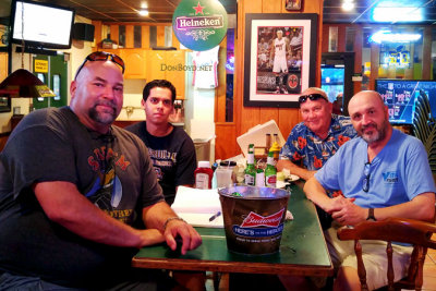 August 2016 - Vic Lopez, Steven Marquez, Don Boyd and Kev Cook at Bryson's Irish Pub