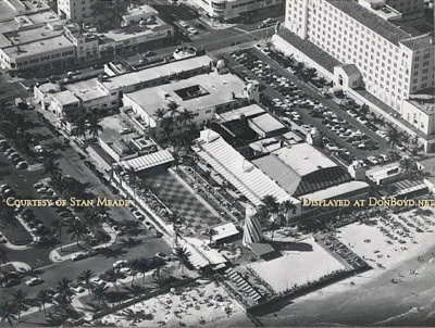 Late 1950's - aerial photo of 21st Street and the ocean on Miami Beach