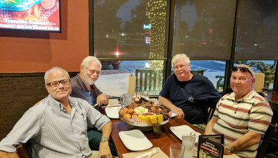 January 2017 - Gianfranco Beting, Jay Selman, Roger Jarman and Don Boyd before dinner at Famous Dave's in Doral