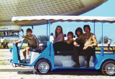 1976 - Dan Griffis, J. Boyd, Denise Griffis, Jill Henderson Griffis, Jerry Griffis before a great flight on Goodyear Blimp N1A 