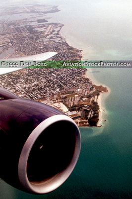1999 - aerial view of the southern tip of Key West with airports in the background